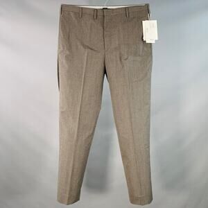 VISVIM Size L Dalton Slacks Grey Wool Linen Tapered Zip Fly Dress Pants